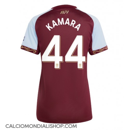Maglie da calcio Aston Villa Boubacar Kamara #44 Prima Maglia Femminile 2025-26 Manica Corta